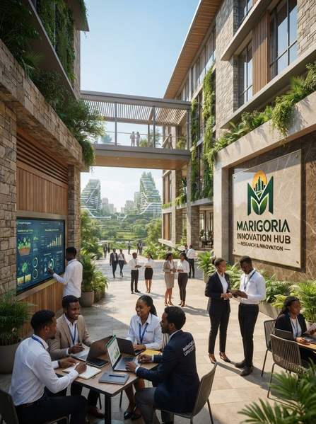 The research and innovation plaza at the Marigoria Quantum and AI Research Park